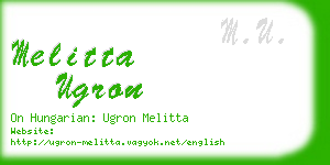 melitta ugron business card